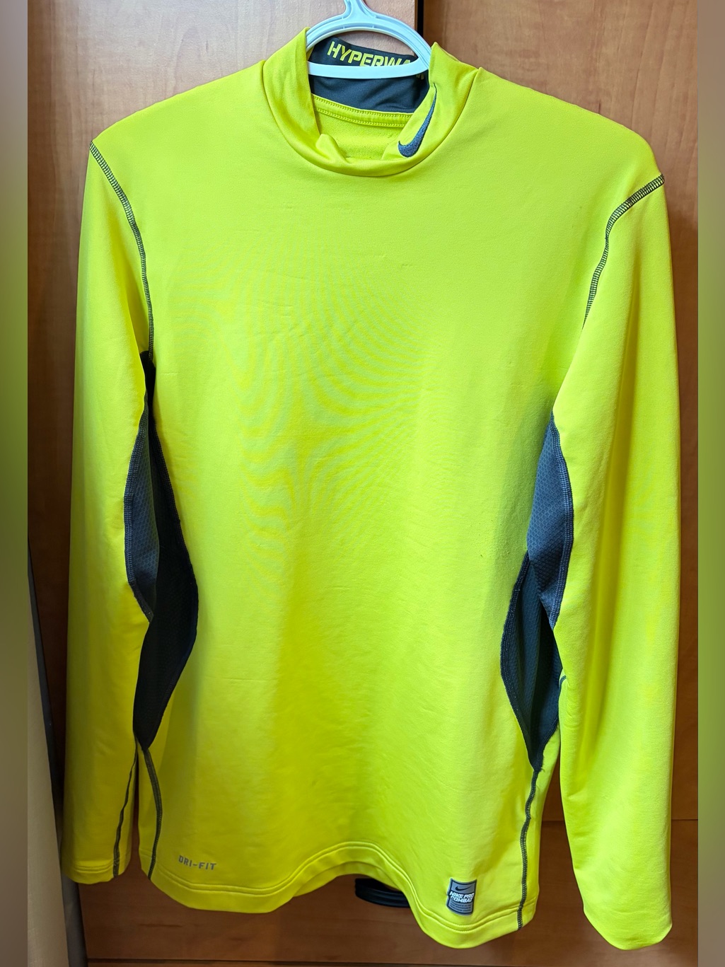 Nike Pro Combat Dri-Fit Short Sleeve Top In Neon Yellow